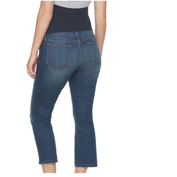 Maternity A:Glow Cropped Flare Jeans - Picture 2 of 4
